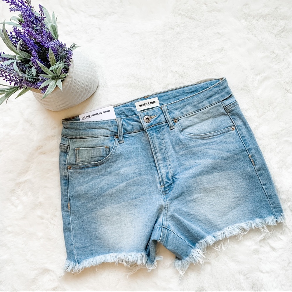 Denim Mid Rise Shorts - Picture 2 of 8